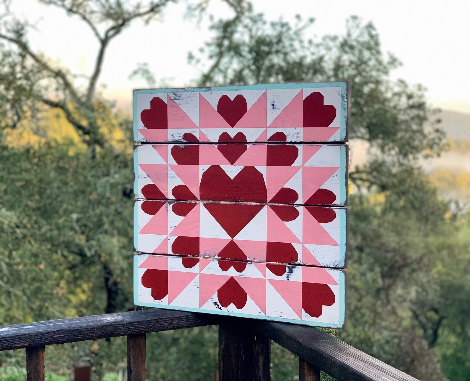 Barn Quilt Valentine Barn Quilt Heart Barn Quilt Etsy