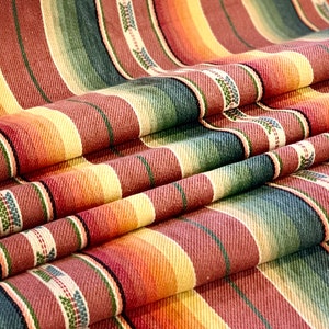 Faux Vintage Saddle Blanket Heavy Weight Twill Fabric - Ethnic Stripe - BOHO Ranch Fabric - Western Fabric - Southwest Fabric - Serape Style