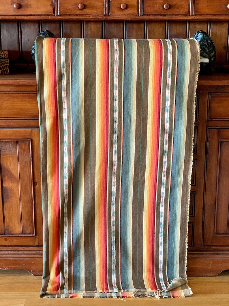 Faux Vintage Saddle Blanket Heavy Weight Twill Fabric Ethnic Etsy