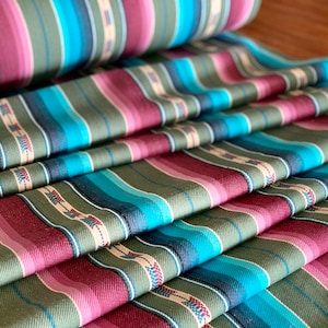 Faux Vintage Saddle Blanket Heavy Weight Twill Fabric - Ethnic Stripe - BOHO Ranch Fabric - Western Fabric - Southwest Fabric - Serape Style