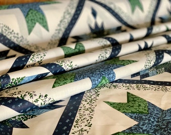 FABRIC Quilt Top - 90” Wide Cheater Quilt Top Calico 100% Cotton - Wide Back - By the Yard