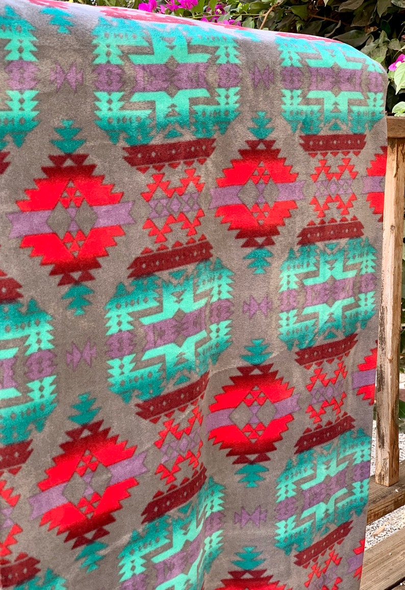 Fleece Fabric by the Yard Navajo Native American Anti Pill Etsy