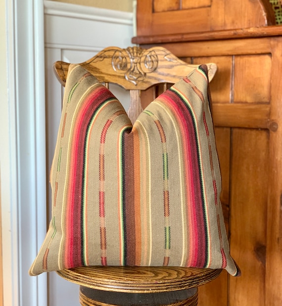 Southwest Pillow - Serape Pillow - Saddle Blanket Pillow - Native American Pillow - Tribal Pillow - Mountain Ranch Style - Cabin Rustic