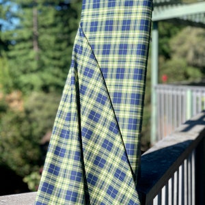 Klassieke geruite blauwe en groene print - 100% katoen - op maat gesneden - Premiumkwaliteit - 44&quot; breed - GRATIS VERZENDING