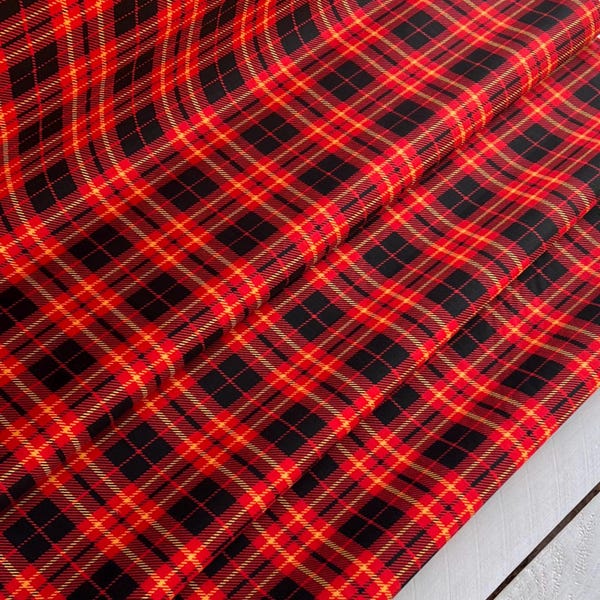 Red Dads Plaids by Windham Fabrics - Cotton Fabric by the Yd, 1/2 yd, 1/4 yd, and Fat Quarter