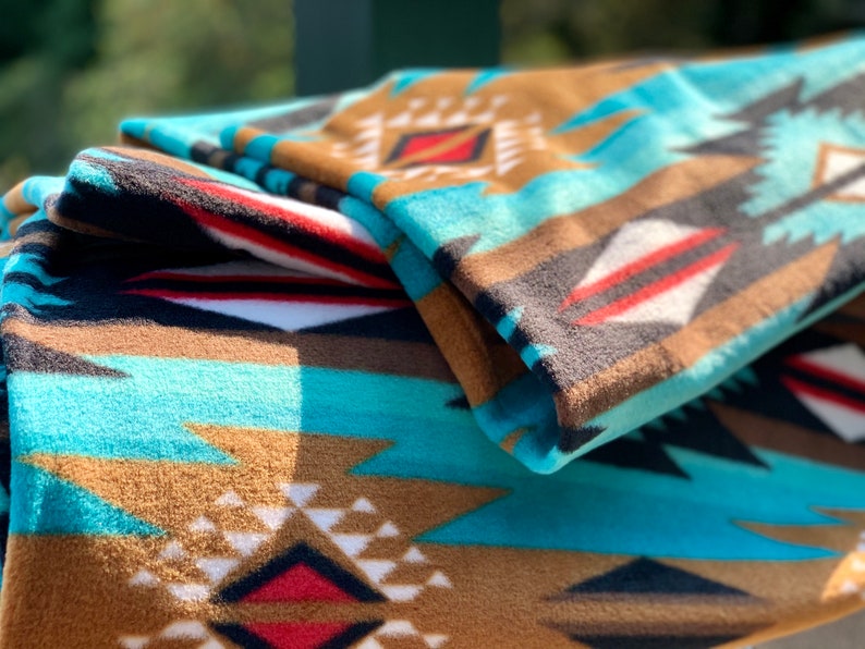 Fleece Fabric by the Yard Navajo Native American Anti Etsy