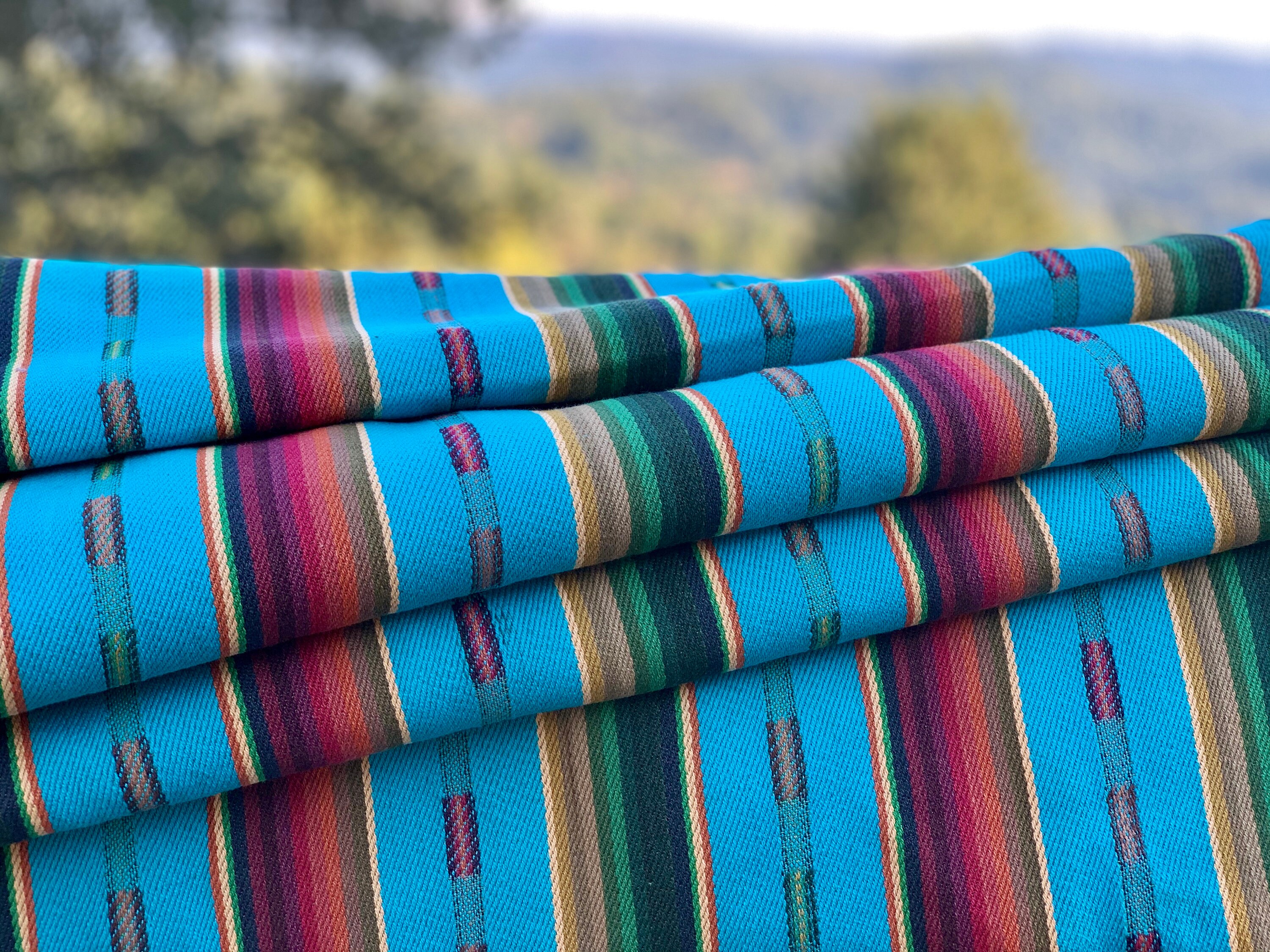 Faux Vintage Saddle Blanket Heavy Weight Twill Fabric - Ethnic Stripe - BOHO Ranch Fabric - Western Fabric - Southwest Fabric - Serape Style