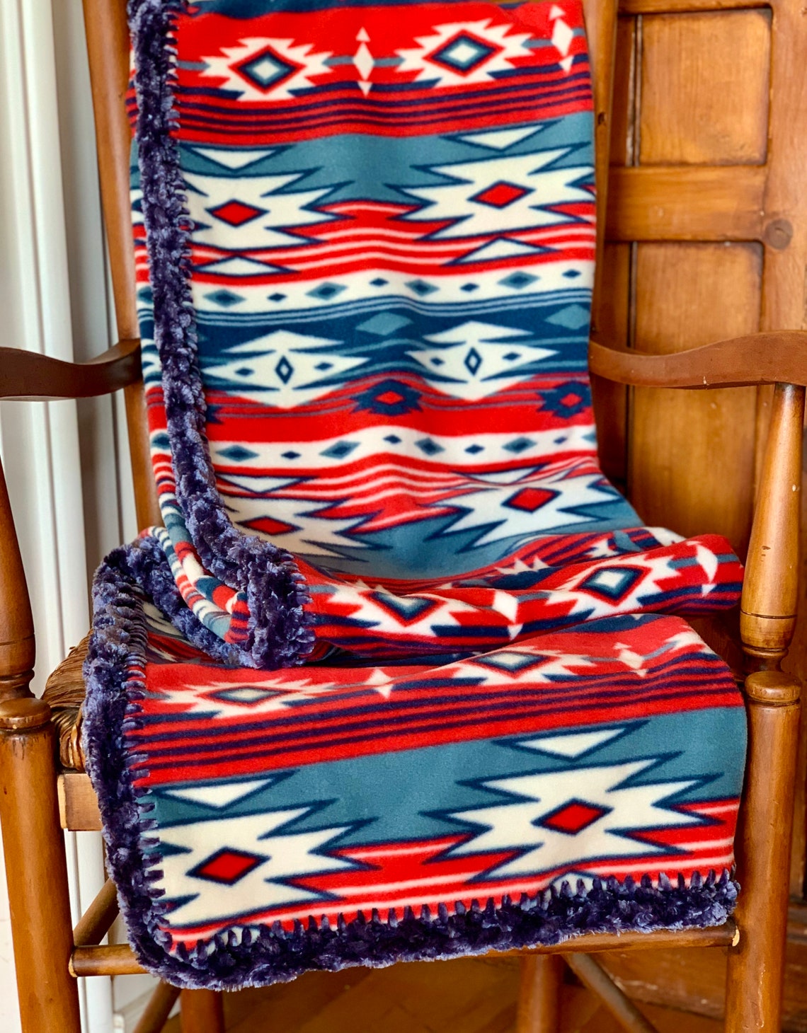 Native American Fleece Blanket Throw Southwest Blanket Etsy