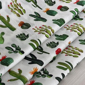 Cowboy UP - QT Fabrics - 1649-29848-Z 100% bawełna pikowana - Cactus - tkanina dziecięca w stylu western - do użytku na odzież, rękodzieło i dekoracje