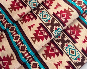 Flannel - Cotton - Heirloom Tan 53363F-2 - Spirit Trail - Windham Fabrics - Native American Style - Southwest Fabric Serape Western Fabric