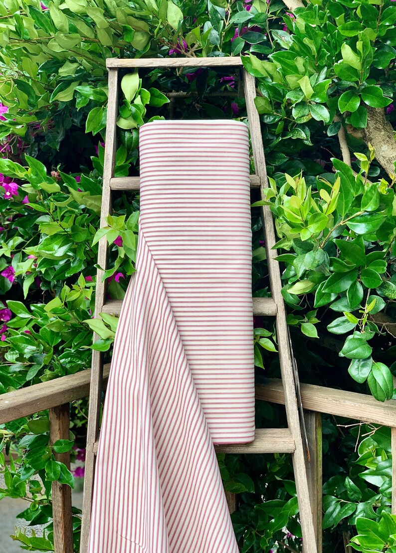 54 Ticking Fabric by the Yard Duck Cotton Canvas Etsy