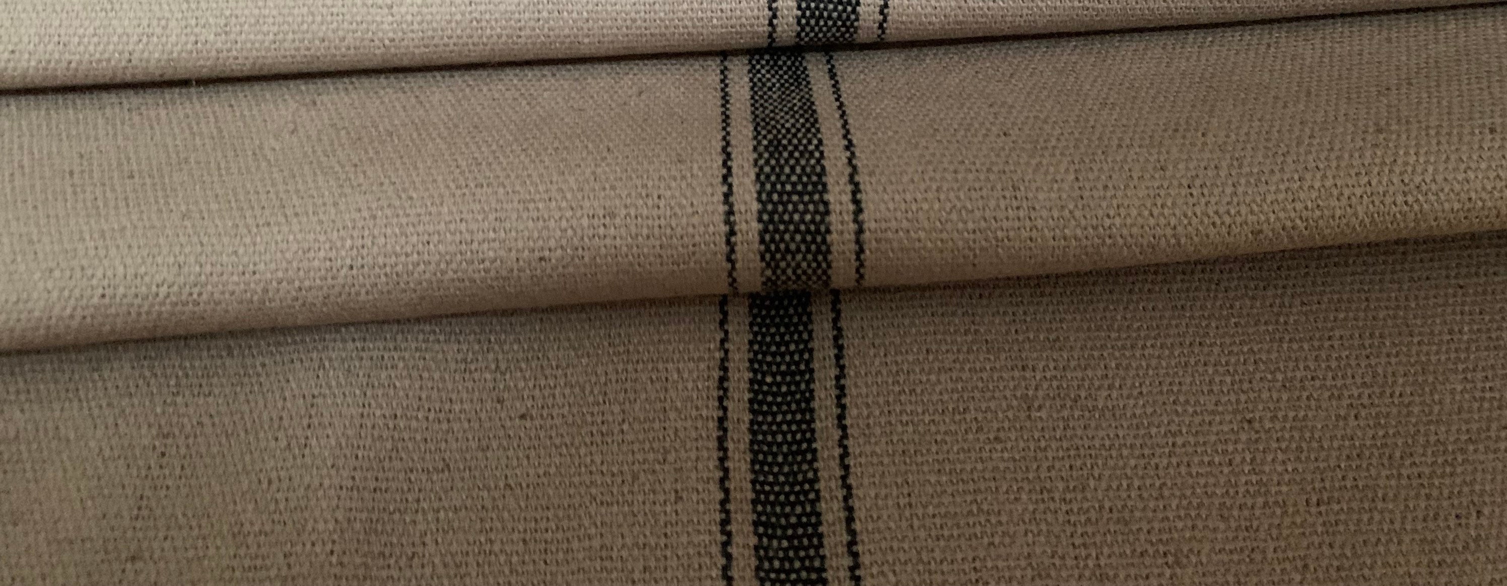 Grain Sack Fabric by the Yard Farmhouse Fabric Ticking Fabric Upholstery  Fabric 12 Stripe Fabric Beige Background 54 Wide -  Norway