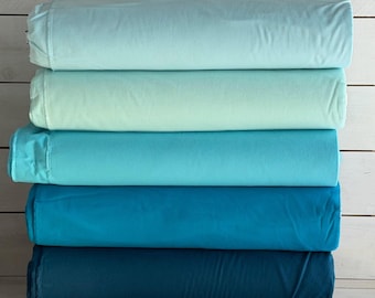Flannel - Cotton - Aqua, Mint, Turquoise, Teal, Blue  -44" Wide - Basic Solid Flannel Sold by the yard, 1/2 yard, 1/4 Yard or Fat Quarter