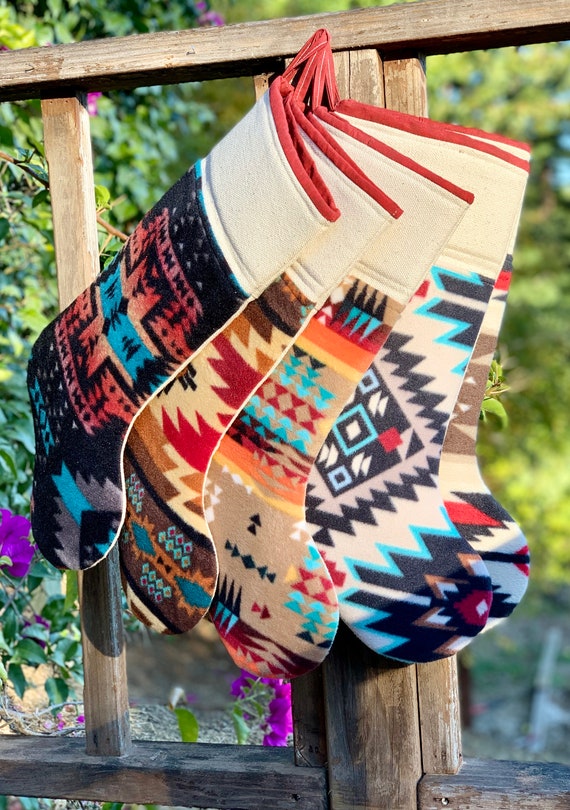 Tribal Christmas Stocking - Southwest Stocking - Native American Style Christmas  Stocking - Cabin Christmas Stocking -ethnic Stocking Fleece - Etsy