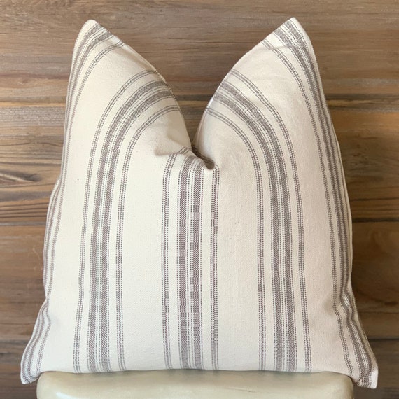 Feather ticking pillow covers new arrivals