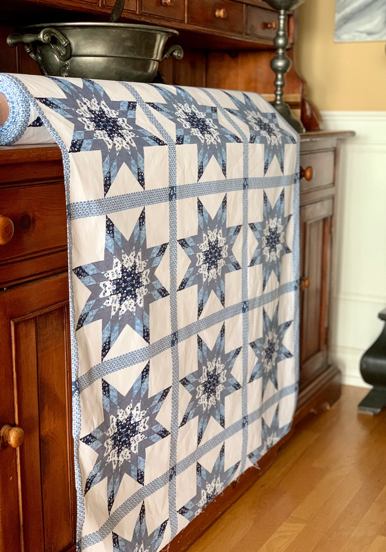 FABRIC Quilt Top 90 Wide Cheater Quilt Top Calico 100 Etsy