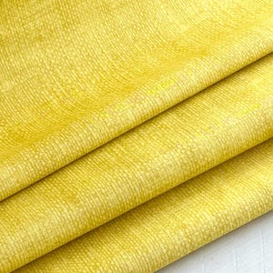 Yello - Basket Weave Fabric  - Solid Yellow - Quilter Cotton By the Yard, 1/4, 1/2 or Fat Quarter