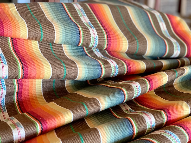 Faux Vintage Saddle Blanket Heavy Weight Twill Fabric Ethnic Etsy