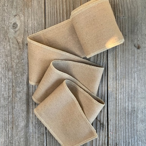 Graan Zak Lint - Taupe Bruin Lint - Rustiek Lint - 4 Inch Breed - Boerderij Boom Garland - Bruiloft Bogen -Verkrijgbaar in 5 Yard Lengtes