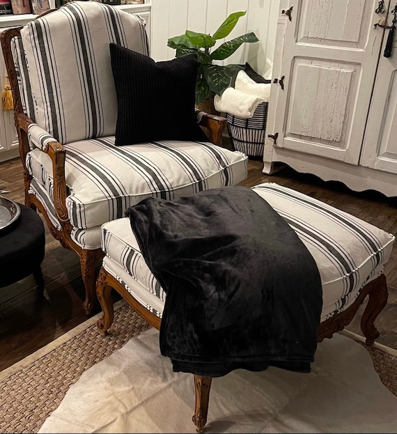 Grain sack upholstered chair new arrivals