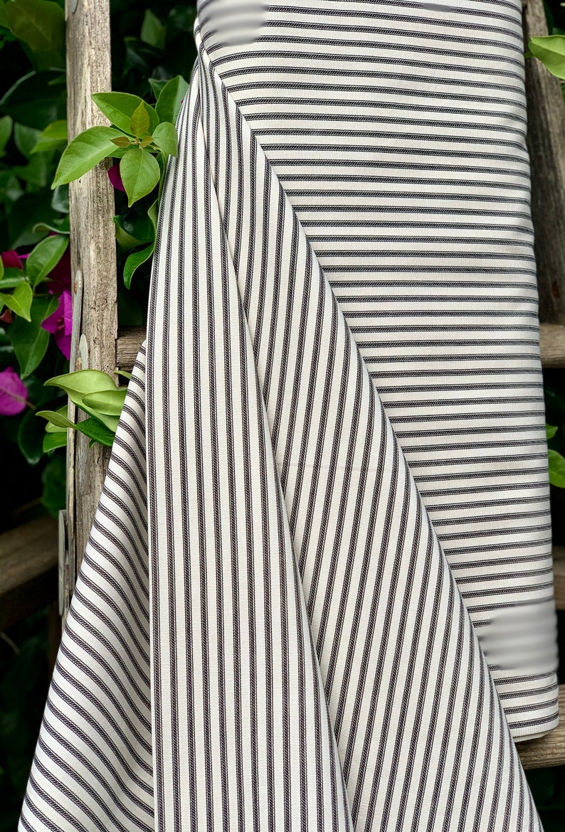 54 Ticking Fabric by the Yard 100 Duck Cotton Etsy