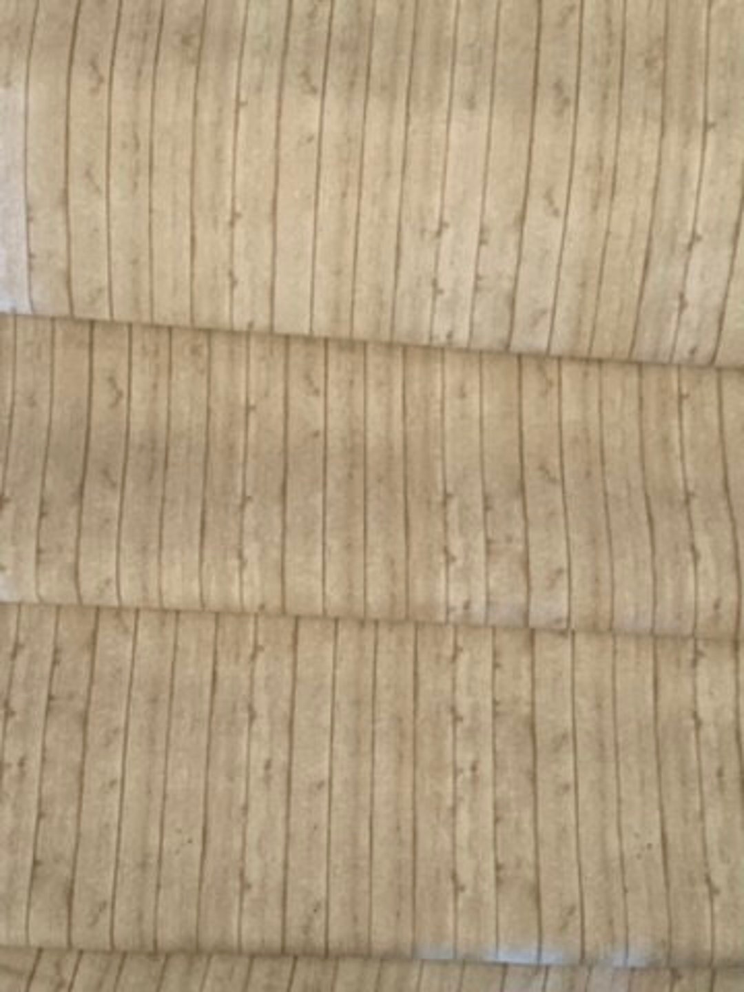 Wood Grain Fabric Khaki Tan White Washed Barn Board Fabric