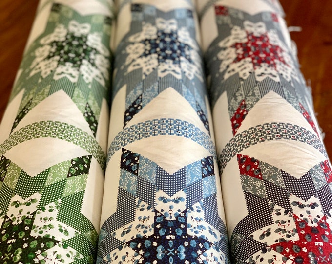 FABRIC Quilt Top 90 Cheater Quilt Top Fabric SALE Calico QUEEN Size Fabric Only Etsy