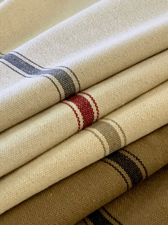 Red and Beige Ticking Stripe Red and Beige Ticking Stripe