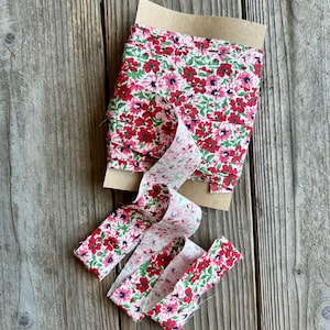 Onvoltooide lint met onafgewerkte rand weggooien - Gebruik voor lappendeken, lappenkransen en andere ambachtelijke projecten - Cadeaupapier - primitieve stijl