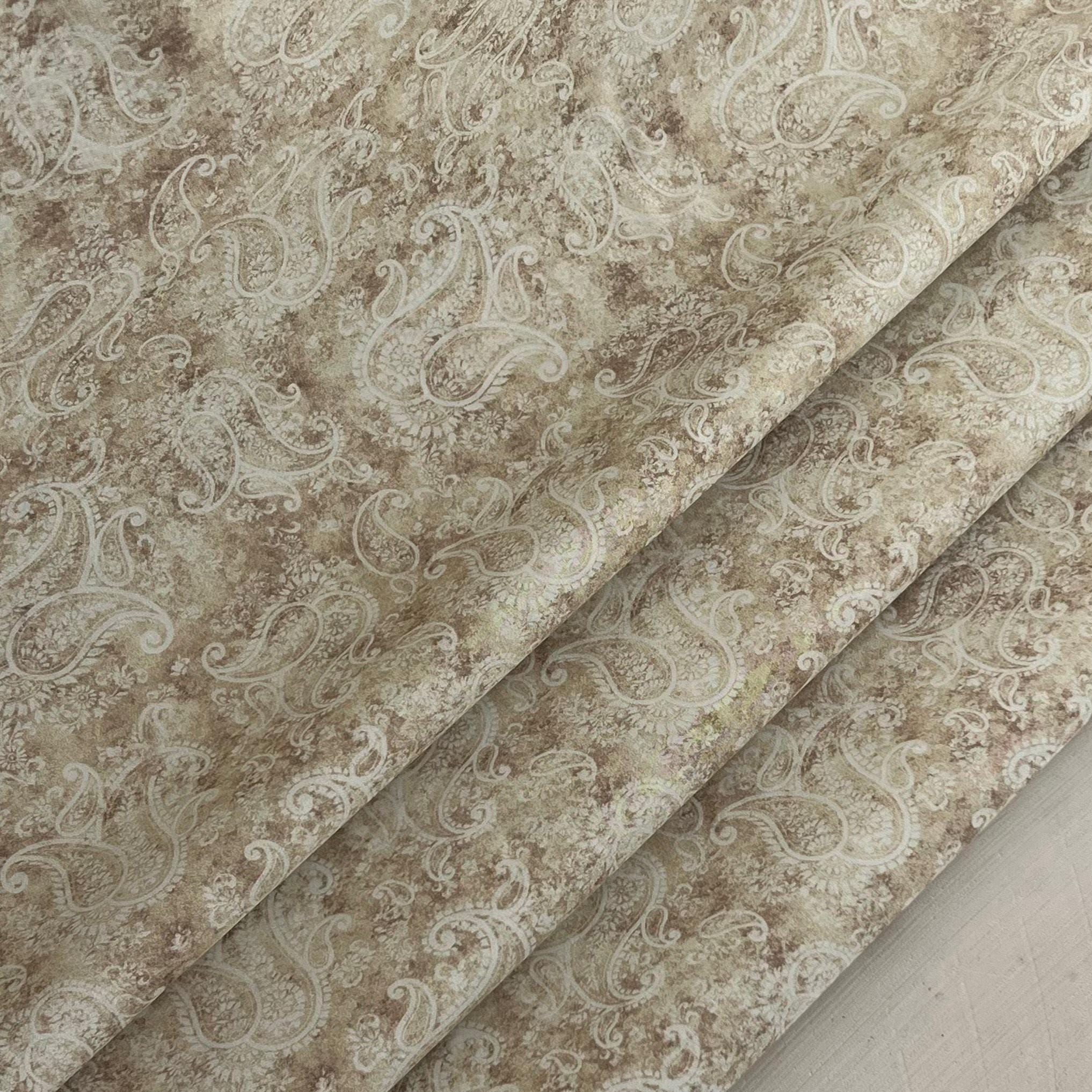 Born to Run - Paisley 31481-E DRIFTWOOD - QT Fabrics - Earthy