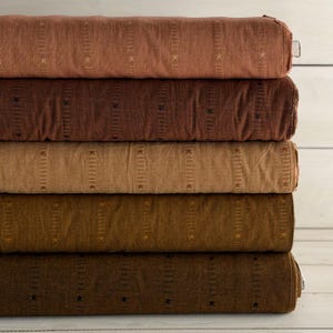 Tecido Caseiro - Estampa de Estrelas - 100% Algodão - Estilo Fazenda Campestre - Marrom - Disponível por metro, meio metro, 25 cm ou em cortes de 45 x 55 cm