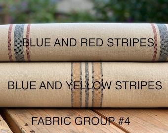 Getreidesack Stoff - Ticking Fabric - French Country - Cottage Farmhouse Style - FABRIC GROUP #4 - 20" Breit