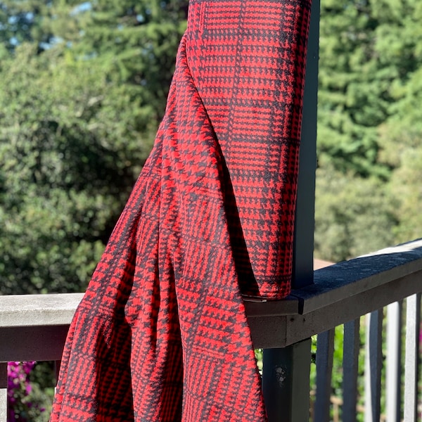 Anti Pill Plaid Fleece Fabric Etsy