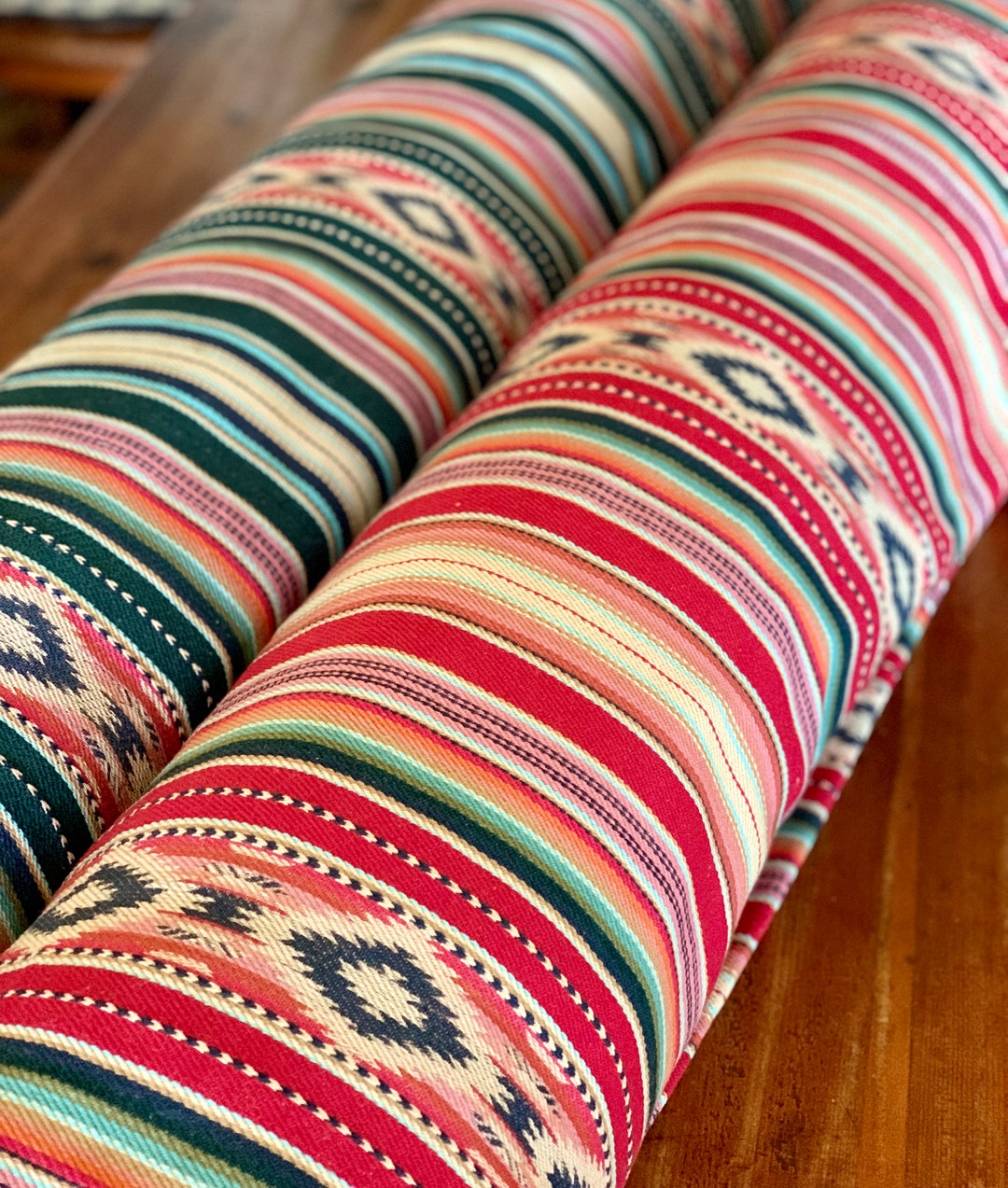 Faux Vintage Saddle Blanket Heavy Weight Twill Fabric Ethnic Stripe
