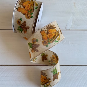 Pumpkin Ribbon 2 1/2 Inch - Size #40 - Wired - Last one left!