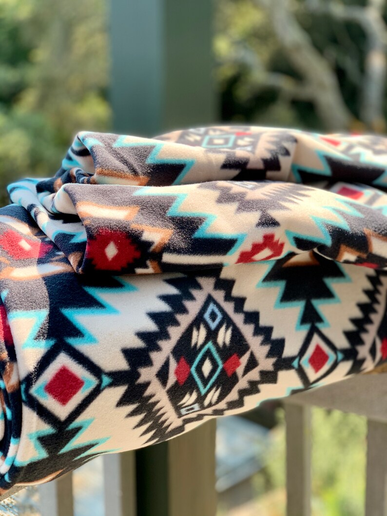 Fleece Fabric by the Yard Navajo Native American Anti  Etsy
