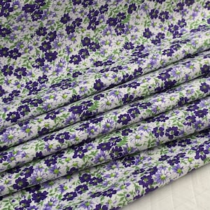 Spring Floral Fabric Collection - Purple Floral - Calico Print - Cotton - By the Yard & Fat Quarter Bundle