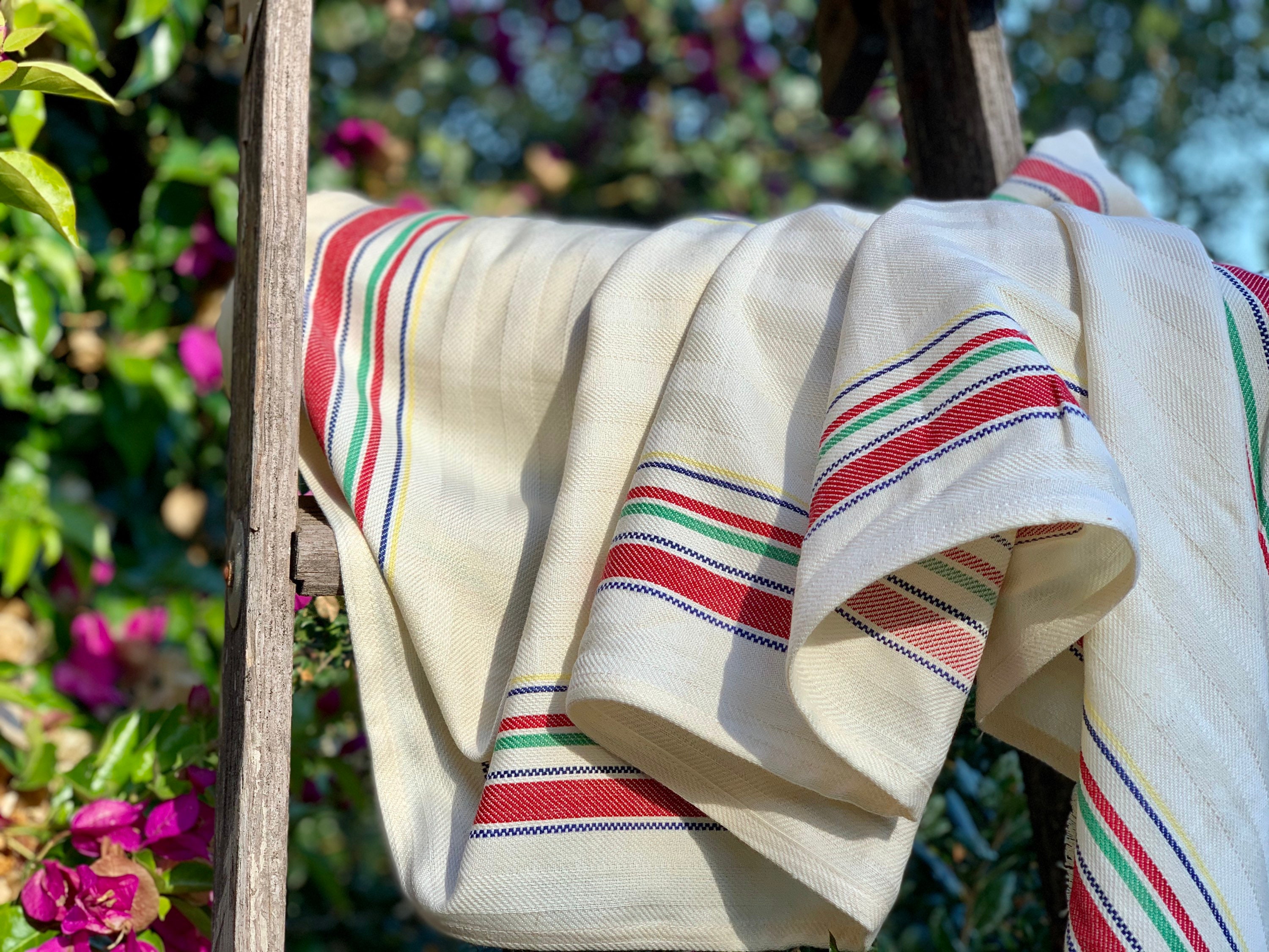 Toweling Fabric by the Yard Ticking Fabric French Country Etsy