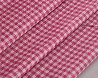 Pink Gingham Small Check Plaid Buffalo Plaid- Small Check - 100 % Baumwolle - Durch das fette Viertel, 1/4, 1/2 & Yards - 44 "Breit