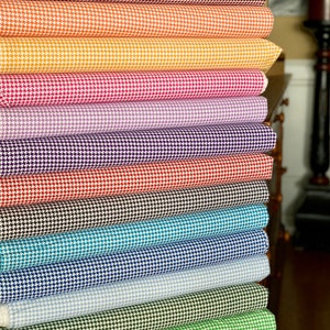 Houndstooth Fabric by the Yard - Purple Yellow Red Blue Green Tan Black Pink Brown - 100% Cotton - By the Yard - 44" Wide