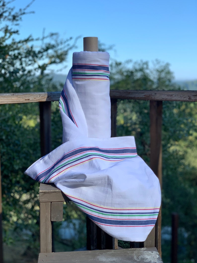 Toweling Fabric by the Yard Ticking Fabric French Country Etsy