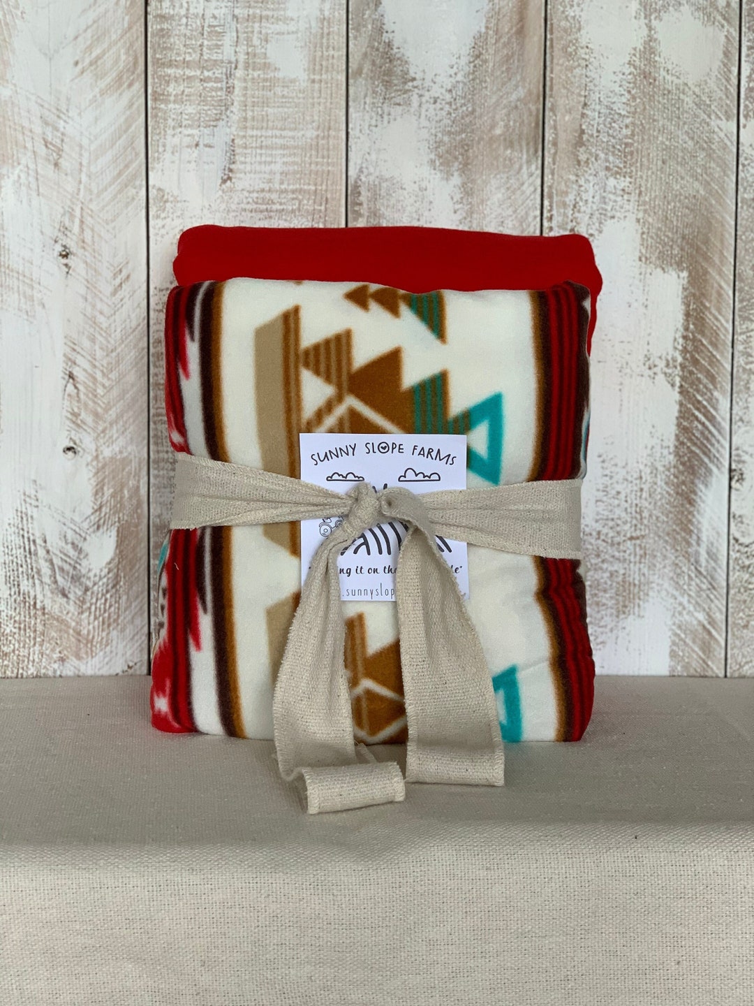 Personalized No Sew Knot Tie Fleece Blanket Throw Kit South Western