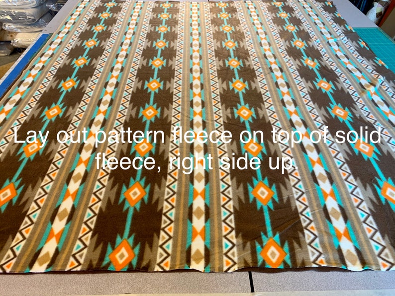 Personalized No Sew Knot Tie Fleece Blanket Throw Kit South Etsy