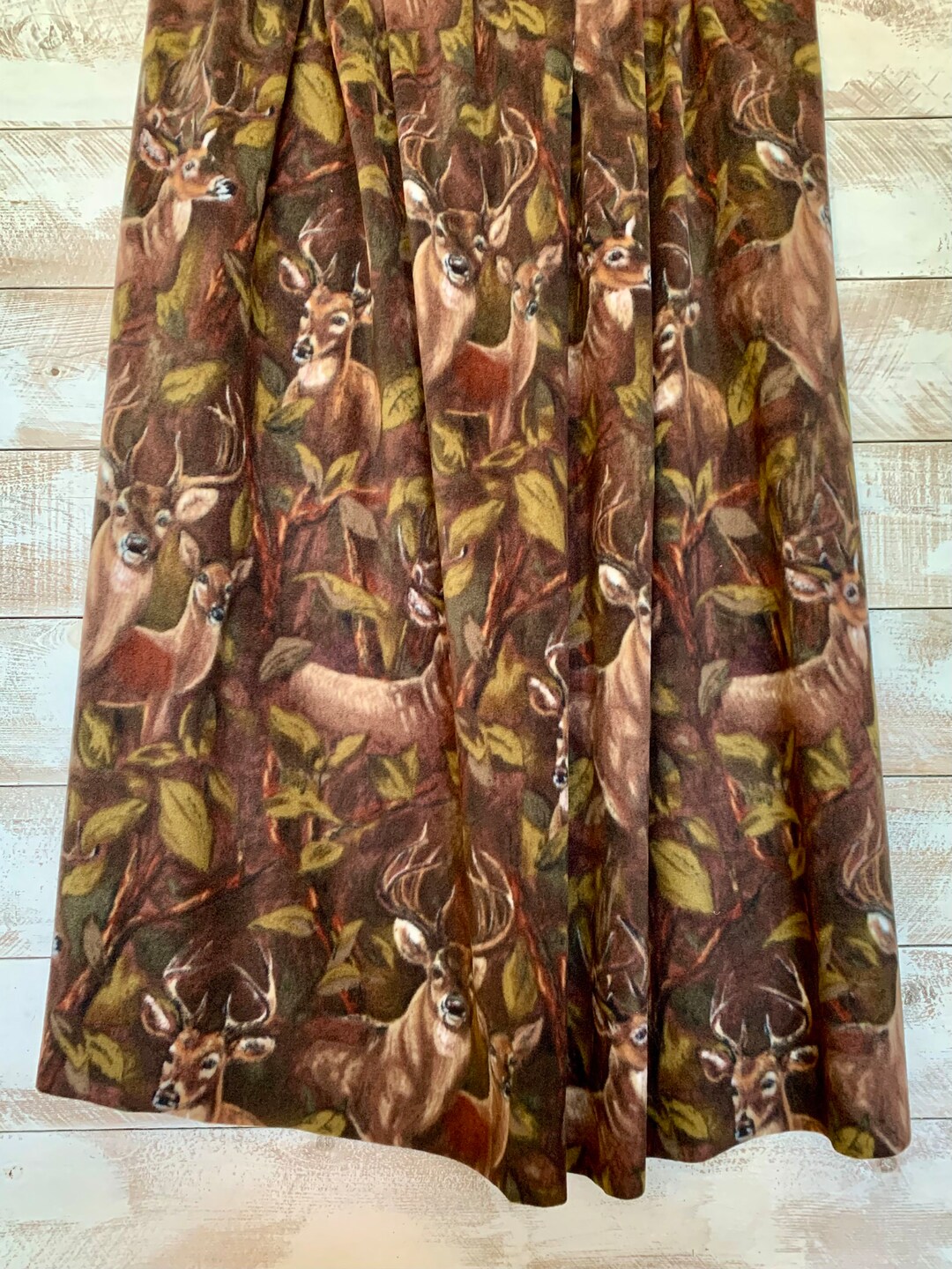 Fleece Fabric by the Yard Deer Fleece Fabric Print Wildlife Fleece