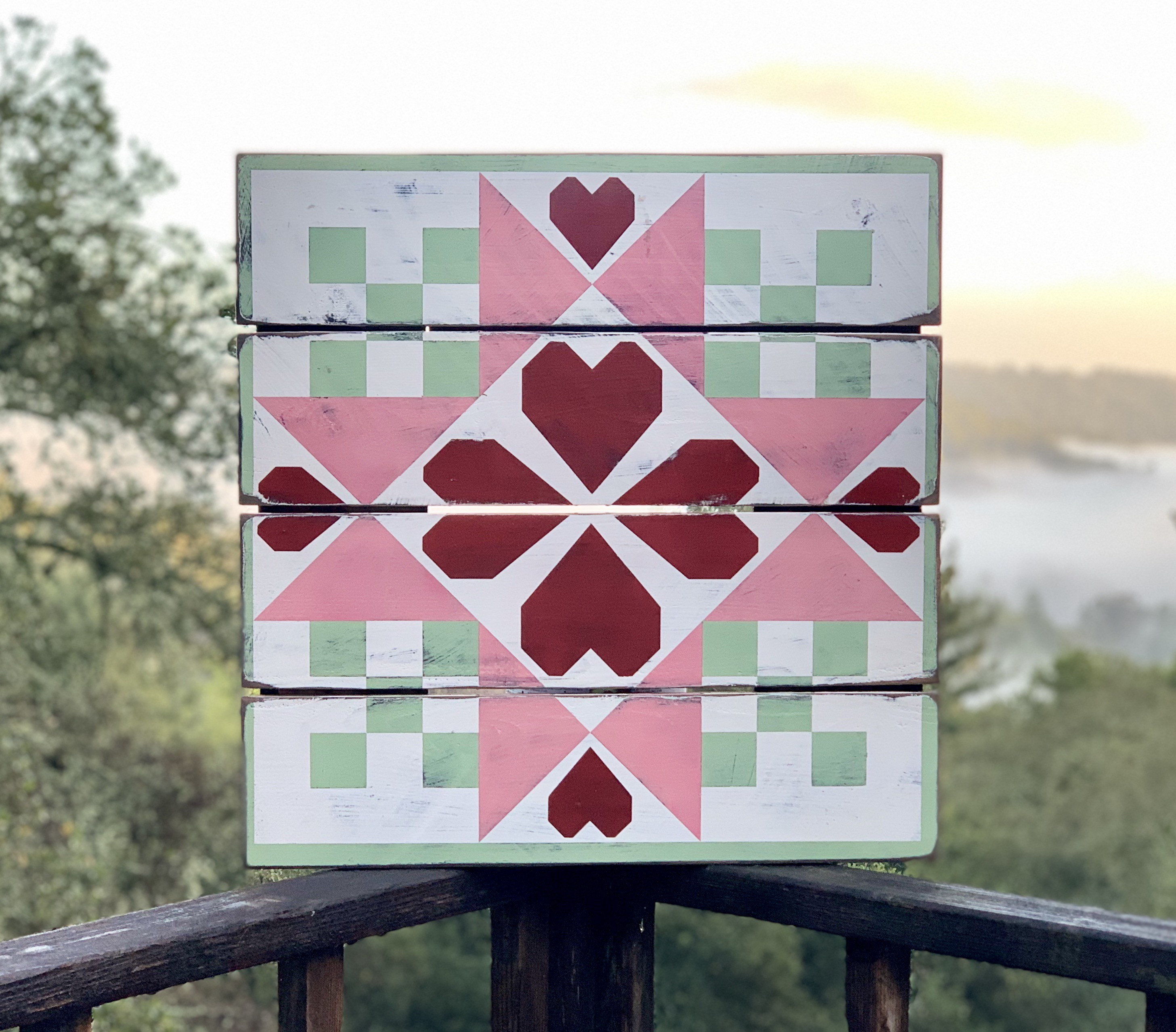Barn Quilt Valentine Barn Quilt Heart Barn Quilt Etsy