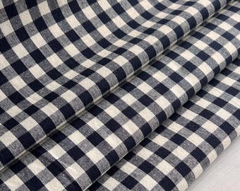 Tessuto a quadri Buffalo bianco e nero Homespun Gingham 3/8" - Tessuto, doppio lato, disponibile Yd(s), 1/2 yd, 1/4 yard, Fat Quarter #704 N