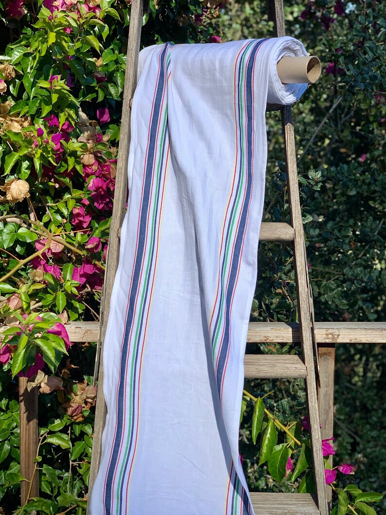 Toweling Fabric by the Yard Ticking Fabric French Country Etsy