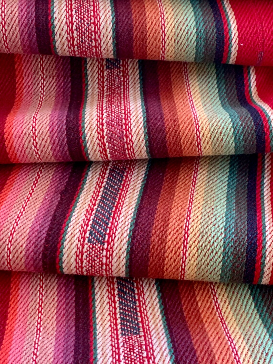 Faux Vintage Saddle Blanket Heavy Weight Twill Fabric Ethnic Etsy