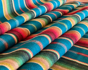 Faux Vintage Saddle Blanket Heavy Weight Twill Fabric - Ethnic Stripe - BOHO Ranch Fabric - Western Fabric - Southwest Fabric - Serape Style