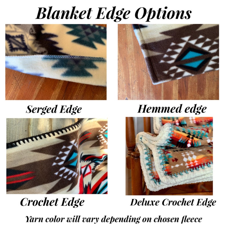 Native American Style Fleece Blanket Throw Southwest Western Etsy